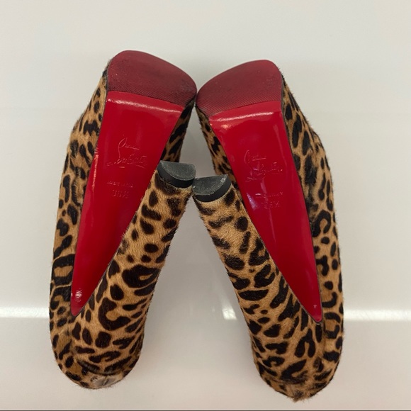 Christian Louboutin Animal Print High Heels with Platform - Picture 7 of 13